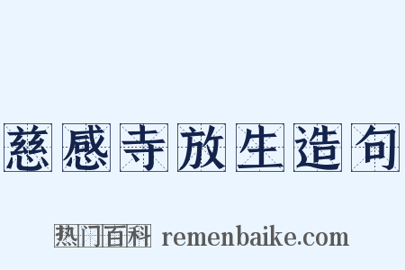 慈感寺放生造句是什么意思的图片